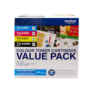 Brother TN-240 Colour 4 Pack Bk,C,M,Y Toner Cartridges