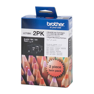 Brother LC-73BK Black Ink Cartridge - Twin Pack