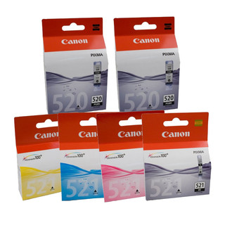 Canon 2 x PGI-520BK + 1 x CLI-521BK,C,M,Y Value Pack