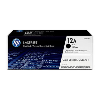 HP 12A / Q2612AD Toner Cartridge - Twin Pack