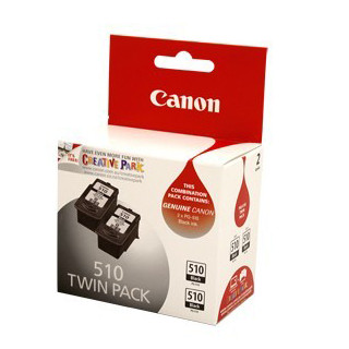 Canon PG-510 Black Ink Cartridge - Twin Pack