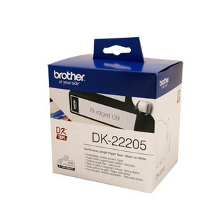 Brother DK-22205 White Roll - 62mm x 30.48 Metres