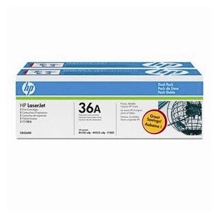 HP No 36A CB436A Toner Cartridge - Twin Pack