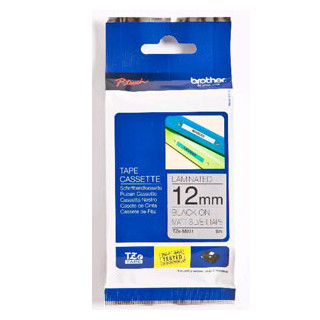 Brother TZe-M931 / 12mm Black on Matt Silver Laminated Tape - 8 Metres