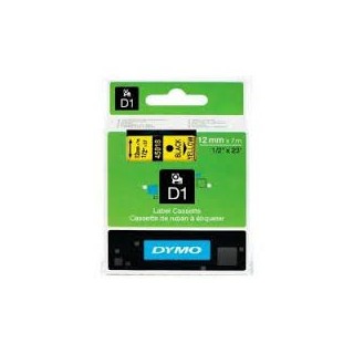 Dymo D1 Label Cassette 12mmx7m (SD45018) - Black on Yellow