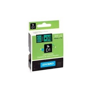 Dymo D1 Label Cassette 19mmx7m (SD45809) - Black on Green