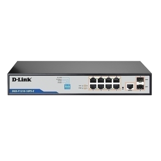 D-Link 10-Port Gigabit Smart Managed PoE+ Switch with 8 Long Reach PoE Ports + 2 SFP Ports