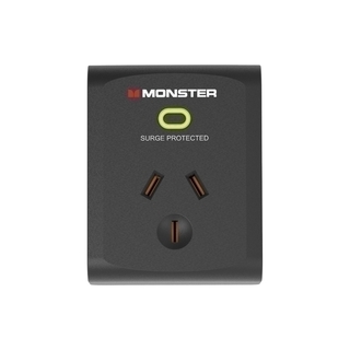 Monster Single Socket Surge Protector - Black