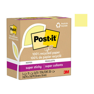 Post-It SS 654R-5SSCY 76x76 Pk5 Bx6