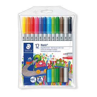 Staedtler Dbl Fibre Pen Ast Wlt12