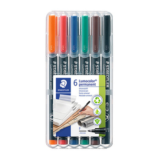 Staedtler Perm Marker Fin Ast Wlt6