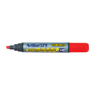 Artline 579 Whiteboard Marker 5mm Chisel Red Bx12