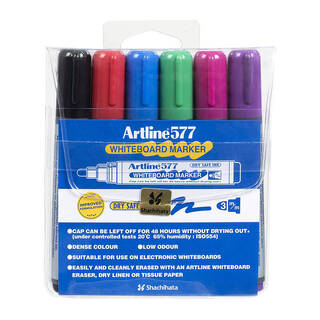 Artline 577 Whiteboard Marker Asst Wlt6