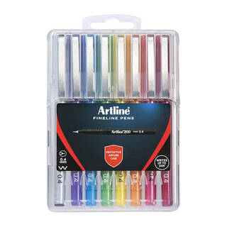 Artline 200 Fineliner Pen Assorted H/Case Wlt8