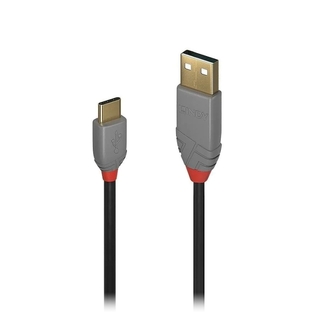 Lindy 2m USB-A 2.0 to USB-C Cable - Anthra Line