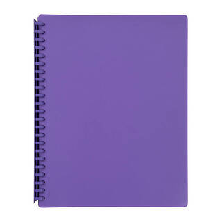 Marbig Refillable Display Book 20 Pocket Purple