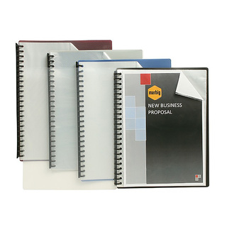 Marbig Refillable Display Book 20 Pocket Clear/Grn