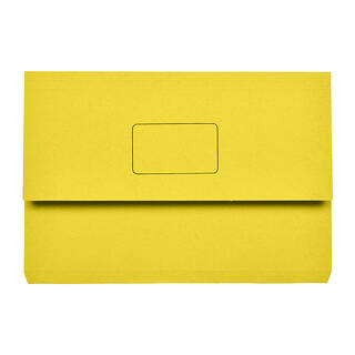 Marbig Slimpick Foolscap Document Wallet Yellow