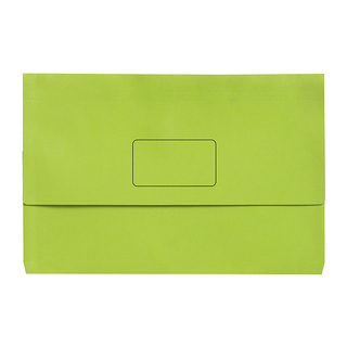 Marbig Slimpick F/C Document Wallet Brt Green Pk10