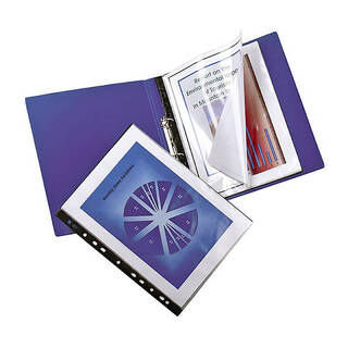 Marbig Binder Display Book 20 Pocket Clear/Black