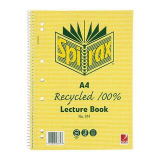 Spirax 814 Recycled Lecture Book A4 140 Page Pk5