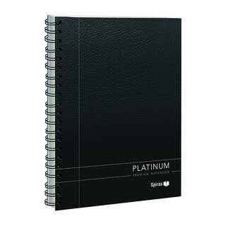 Spirax 400 Platinum Notebook A4 200 Pg Black Pk5