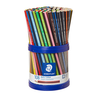 Staedtler Noris Colour Triangular Pencils - Cup of 108 - Assorted Colours