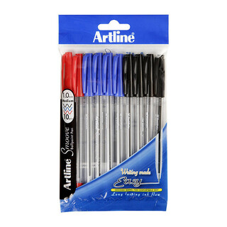 Artline Smoove Ballpoint Stick Medium Astd Pk10