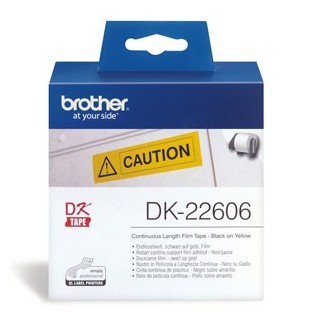 Brother DK-22606 Yellow Continuous Film Roll - 62mm x 15.24m