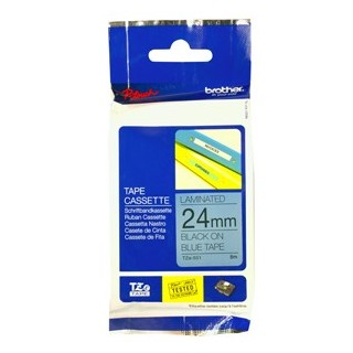 Brother TZe-551 Black on Blue Laminated Label Tape - 8 Metres