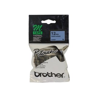 Brother M-K531 Black on Blue Non Laminated - Non Metallic Label Tape - 12mm x 8M