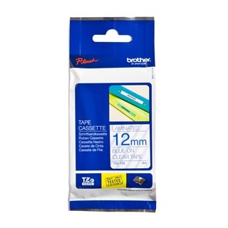 Brother TZe-133 Blue on Clear Laminated Label Tape - 8 Metres