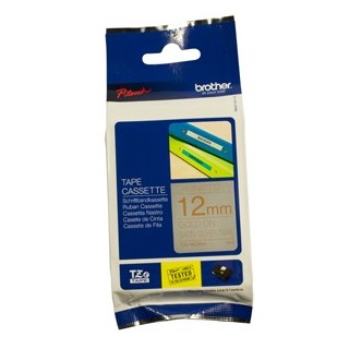 Brother TZe-MQ934 Gold on Satin Silver Laminated Label Tape - 12mm x 8 Metres