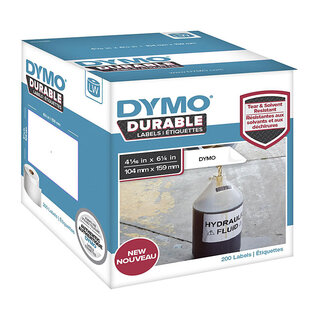 Dymo 1933086 Durable Label White 104mm x 159mm Roll of 200