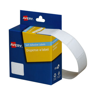 Avery Label Dispenser White Rectangle 19x24mm - 650 Labels per Roll