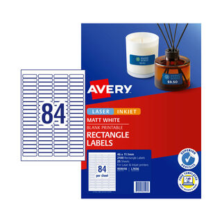 Avery Label Multi-purpose L7656 46x11.11mm - 84Up Pack 25