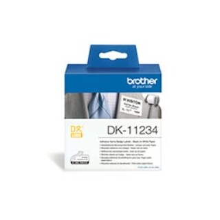 Brother DK-11234 Name Badge Label - 260 (60x86mm Die-Cut) Labels per Roll